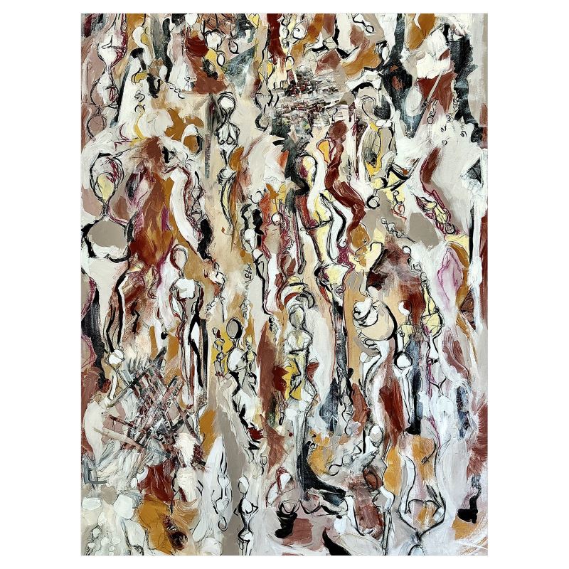 12x16 in. Abstract Figures #1 Fine Art Print